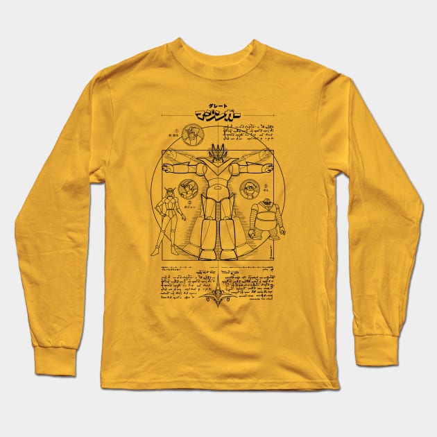 193 Great Mazinger DaVinci Long Sleeve T-Shirt by Yexart